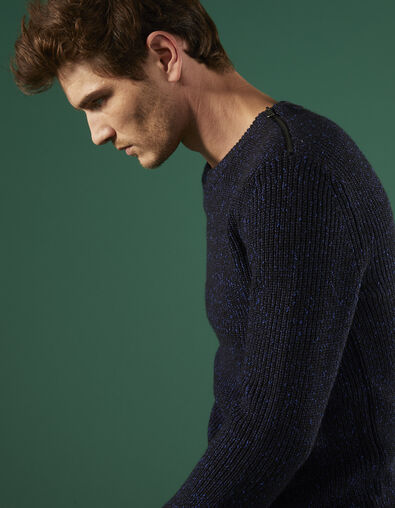 Men's marl blue sweater - IKKS