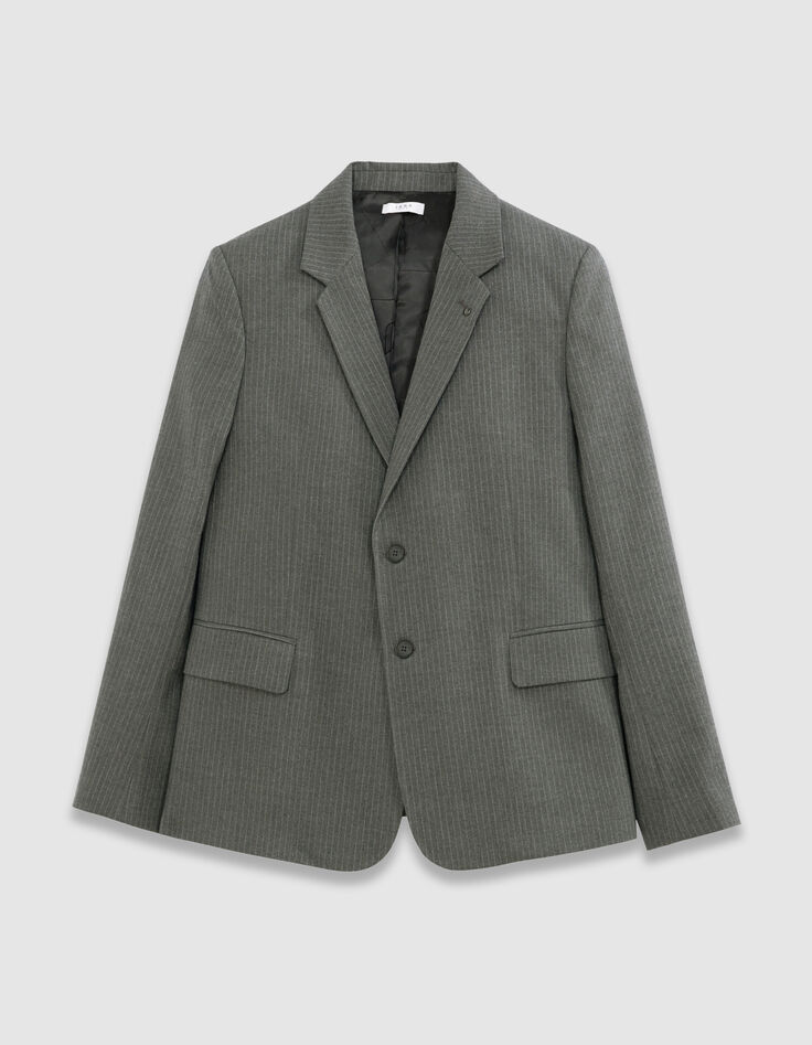 Men’s grey pinstripe suit jacket-9