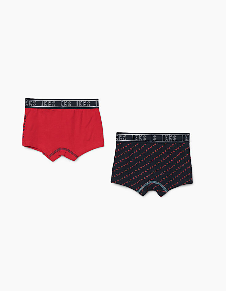 Boxers navy y rojo medio niño -3