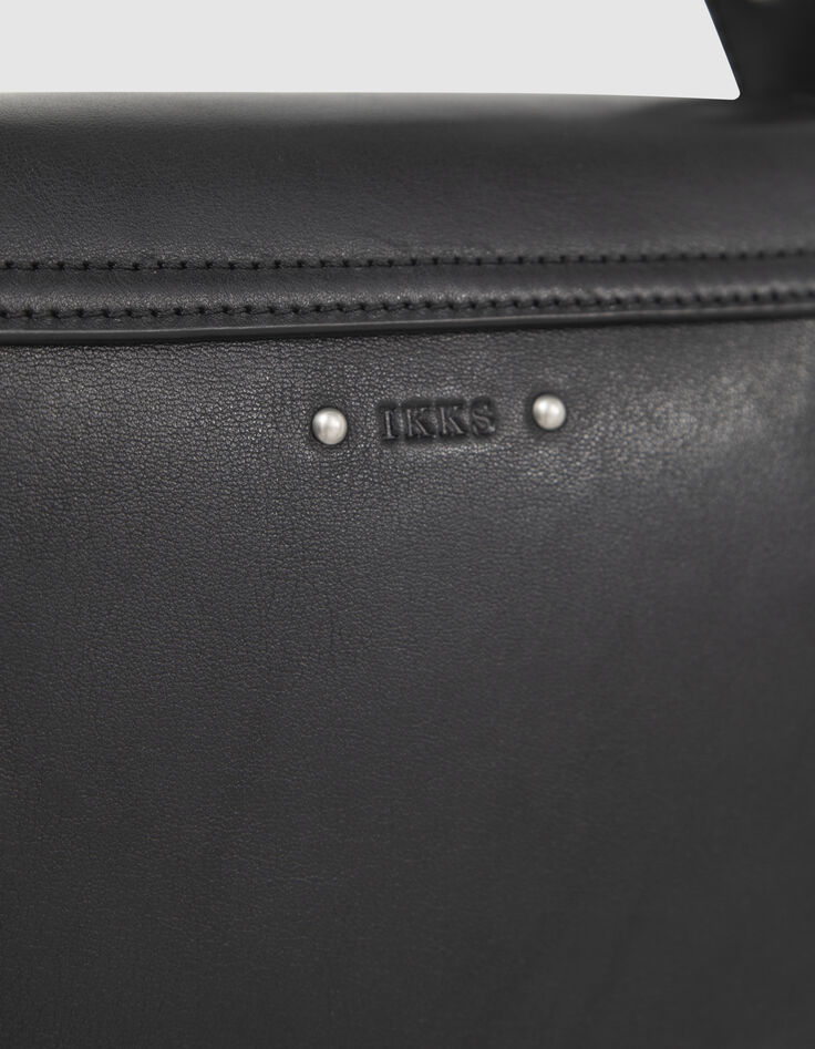 Schwarze Damenledertasche The Small Waiter mit Ziernieten-5