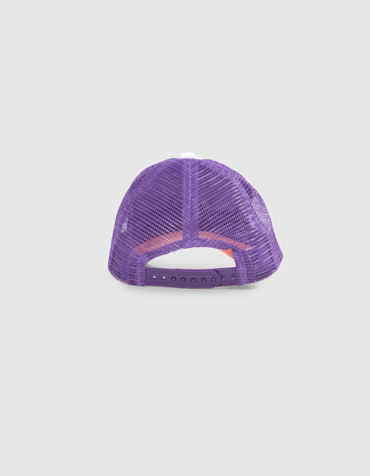 Boys’ orange, white, purple cap with crocodile-4