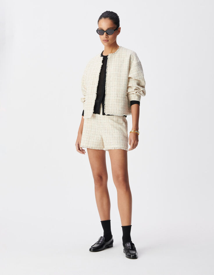 Oversized roze tweed jas Dames-2