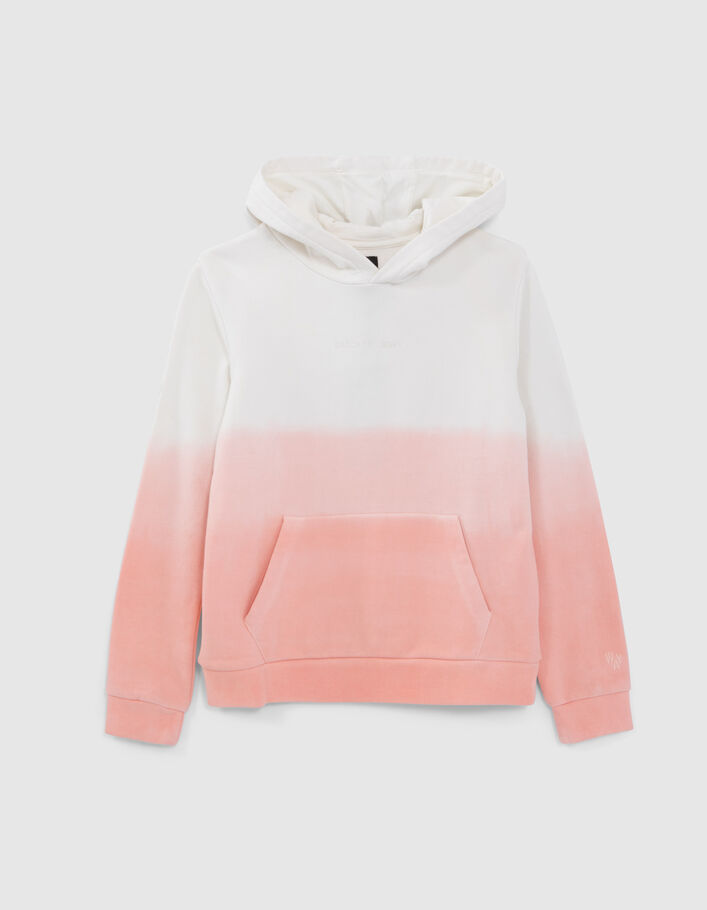 Boys’ peach deep dye-look fabric sweatshirt - IKKS