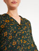 I.Code pinegreen Fleurs Rock print shirt-4