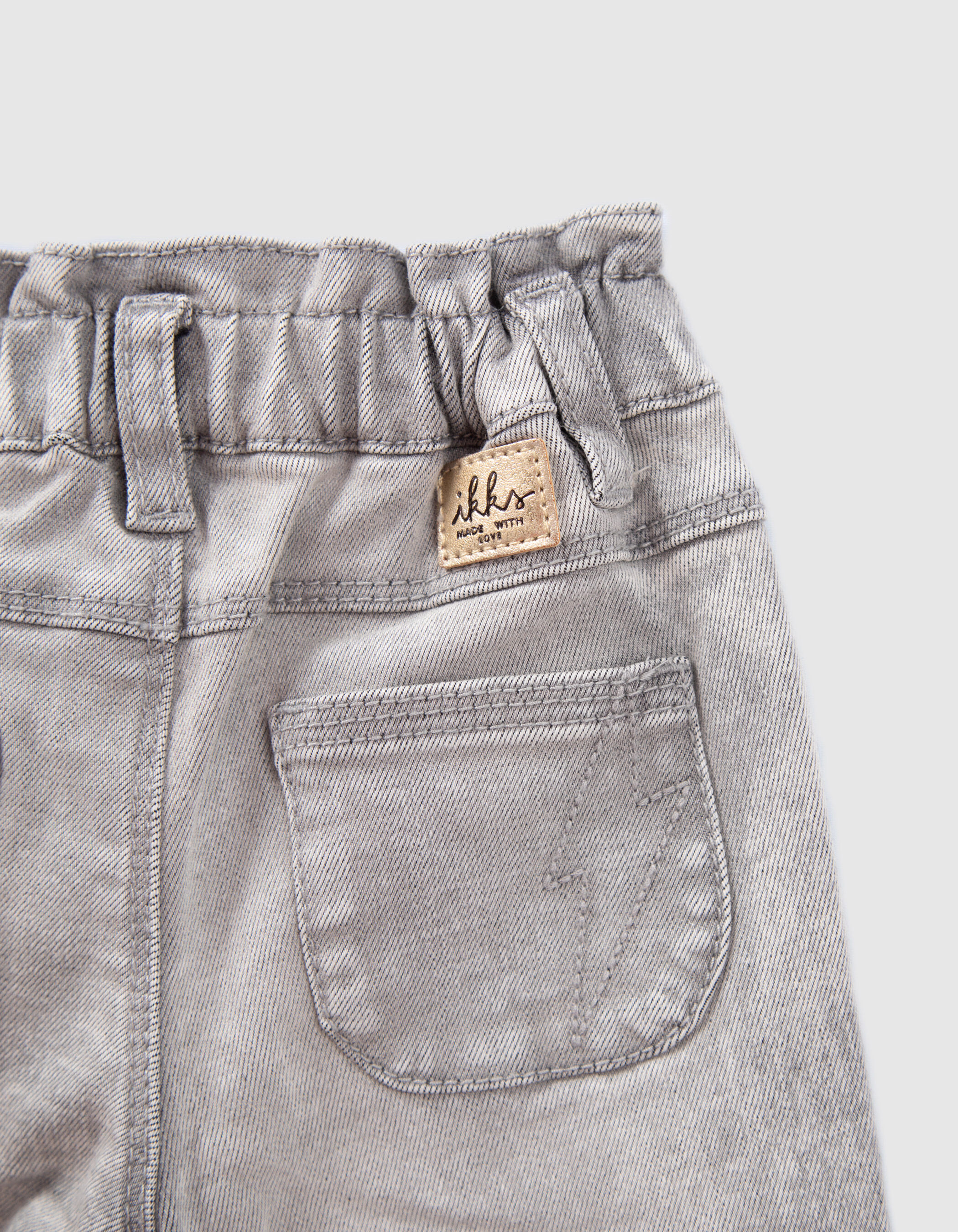 Jean gris fille on sale