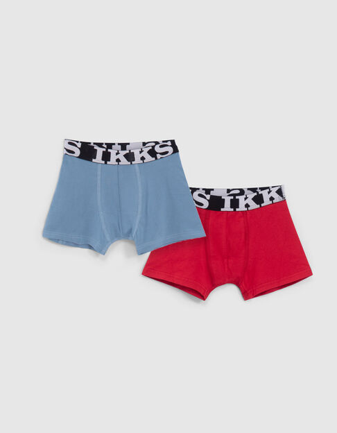 Boys’ medium red and blue boxers