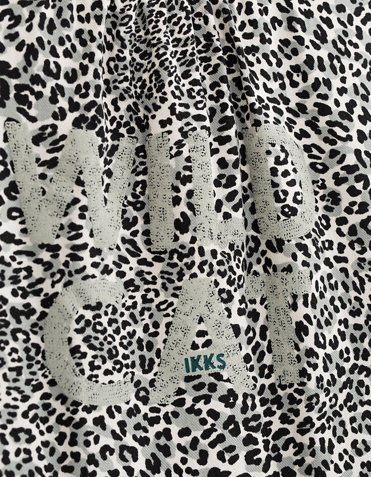 Girls’ off-white Wild Cat leopard print+embroidery T-shirt-2