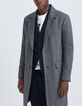 Men’s charcoal semi-plain coat-2