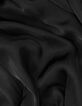 Vestido camisero negro satinado trampantojo mujer-7