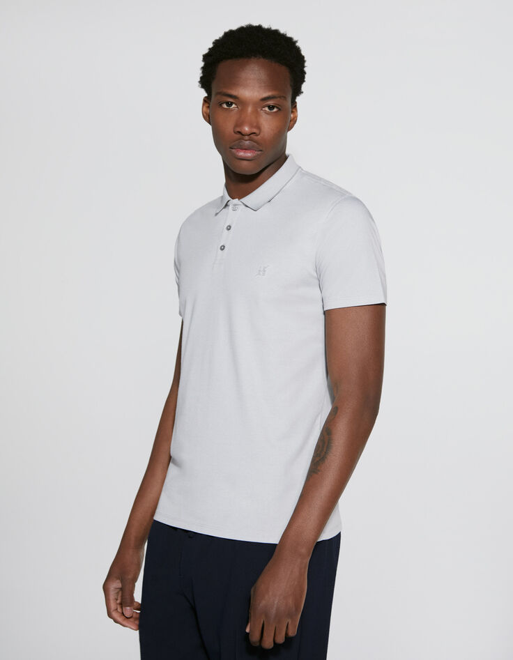 Polo gris met&aacute;lico hombre-1