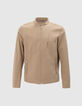 Kort beige jack ritszakken Heren-6