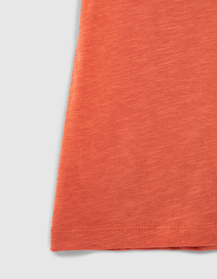 Boys’ coral organic cotton Essential T-shirt-4