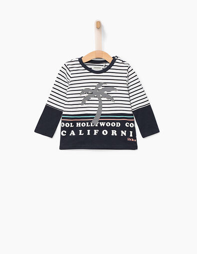 Marinera navy rayas con palmeras bebé niño  - IKKS