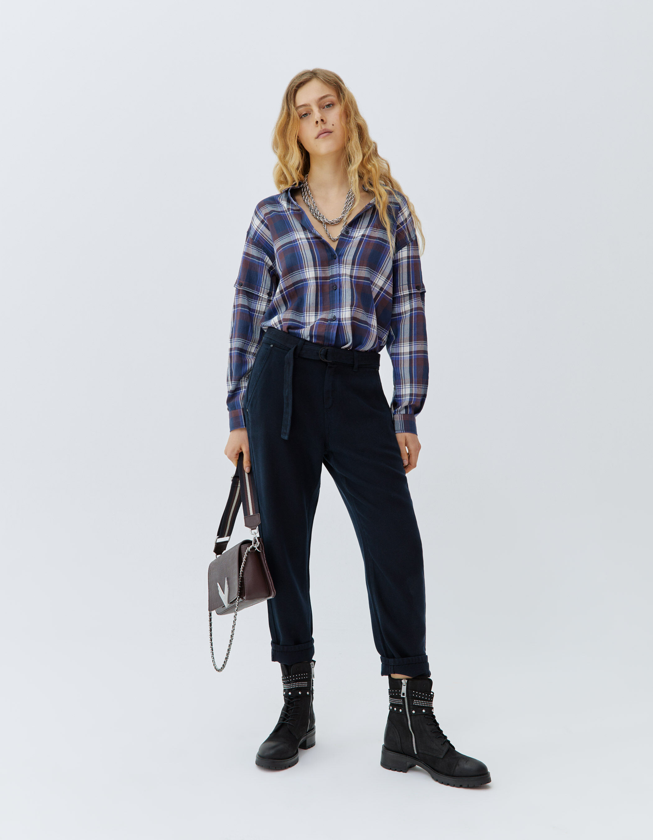 Women s garnet checked shirt