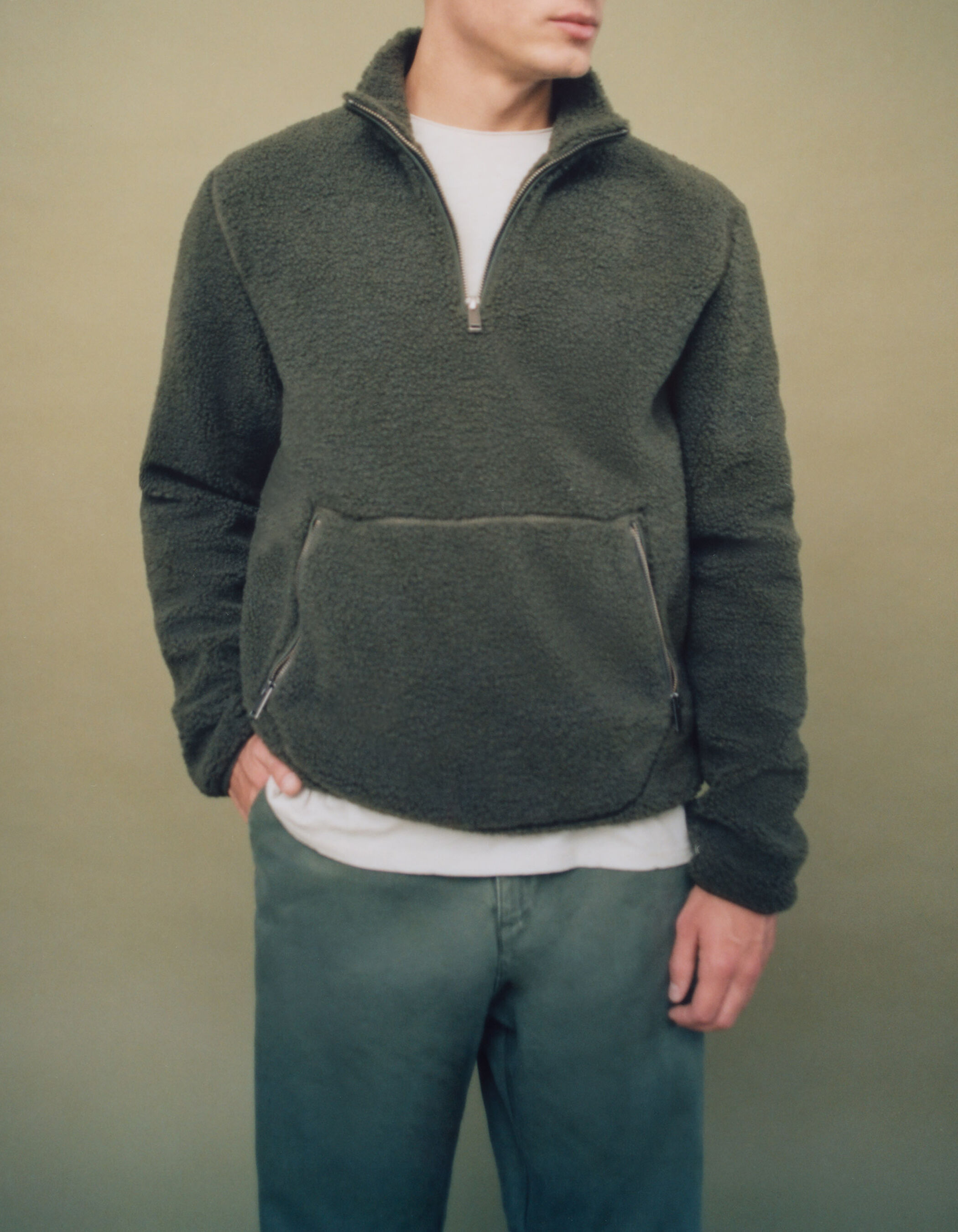 Khaki store mens sweatshirt