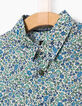 Chemise indigo Liberty® à motifs fleurs garçon-3