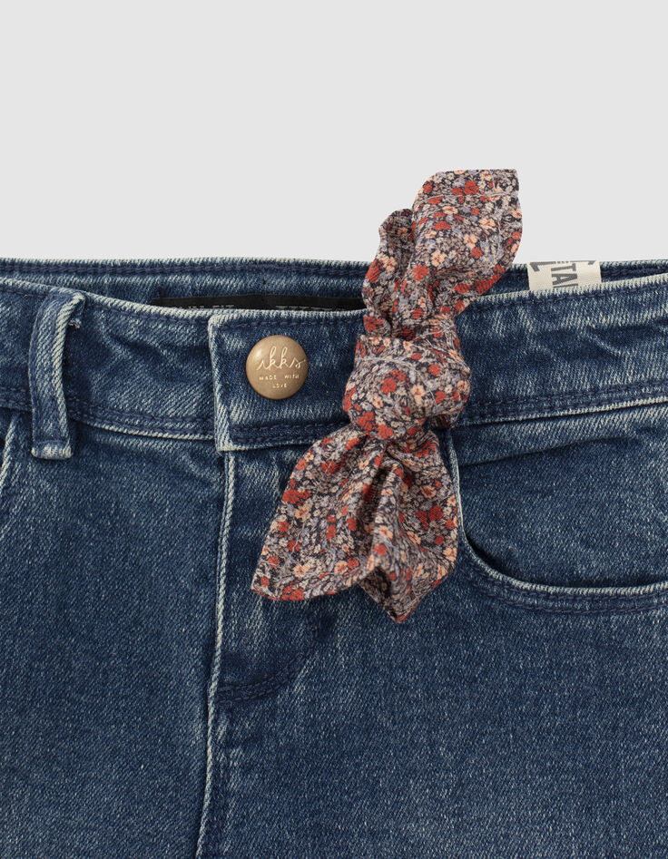 Vaqueros slim medium blue con fular ni&ntilde;a -5
