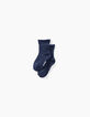 Chaussettes blanc cassé et navy bébé fille-4