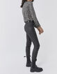 Jean slim negro encerado sculpt up mid waist mujer-3