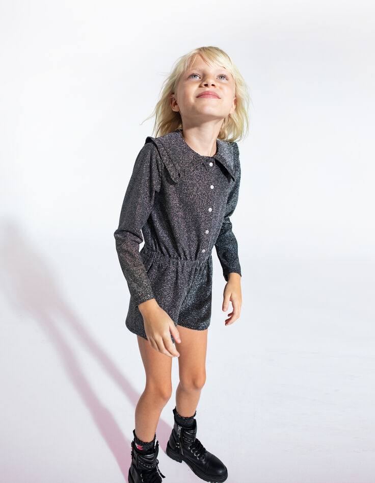 Mono corto plata maxi cuello ni&ntilde;a-2