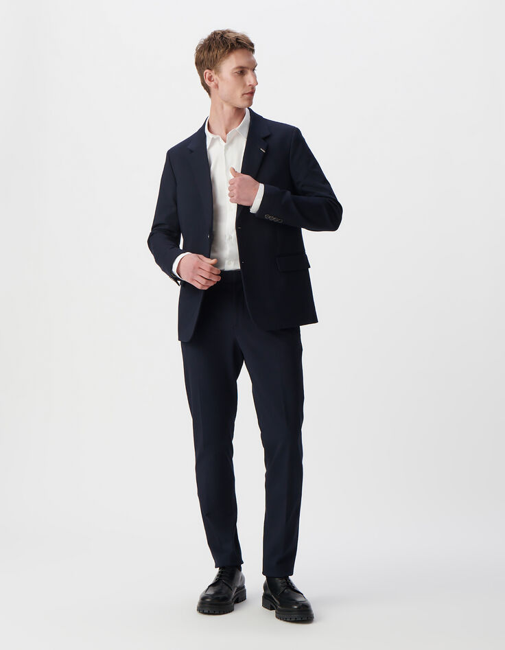 Veste de costume LARGE marine maille Milano Homme-4