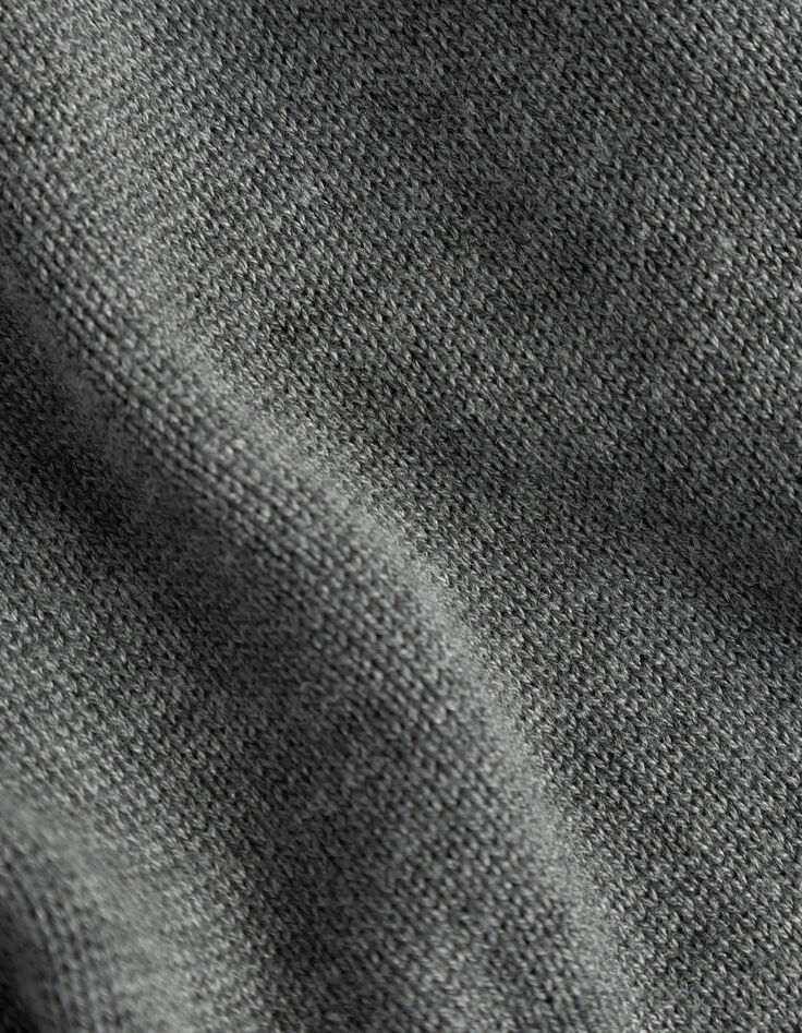 Cárdigan gris punto reversible mujer-4 Cárdigan gris punto reversible mujer-4
