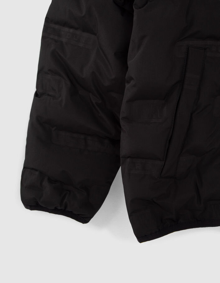 Boys’ black padded jacket with heat-sealed quilting - IKKS