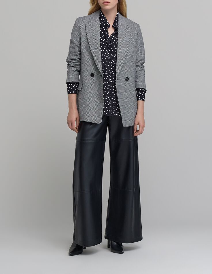 Schwarzes Shirt LENZING&trade; ECOVERO&trade; Damen Tupfenmuster-7