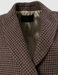 Women&rsquo;s sesame coat with houndstooth colours-5