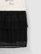 Jurk in twee materialen ecru en zwarte tule babymeisjes-6