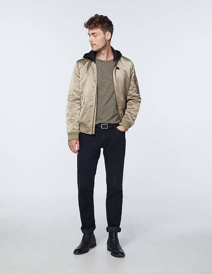 Bomber vison à capuche molleton amovible Homme-6