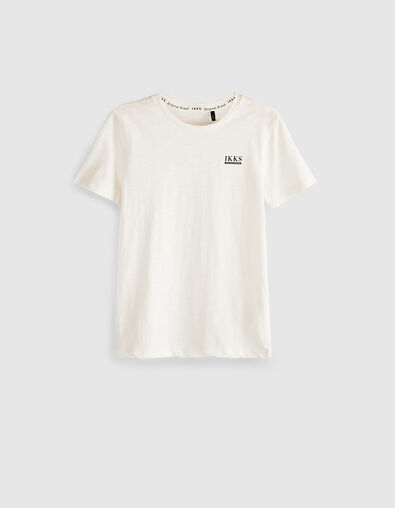 Tee-shirt blanc Essentiel en coton bio - IKKS