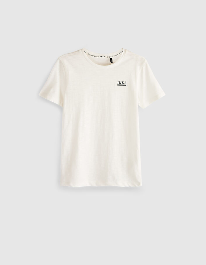 Boys’ white Essential organic cotton T-shirt-1