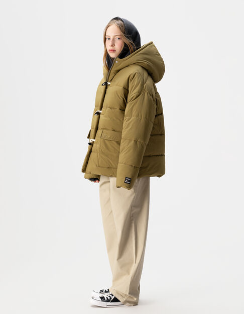 Kurzer khaki Mädchensteppmantel - IKKS