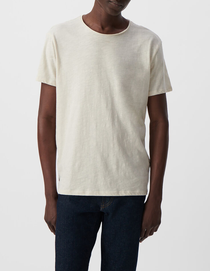 Men&rsquo;s gesso organic cotton Essential round-neck T-shirt-1