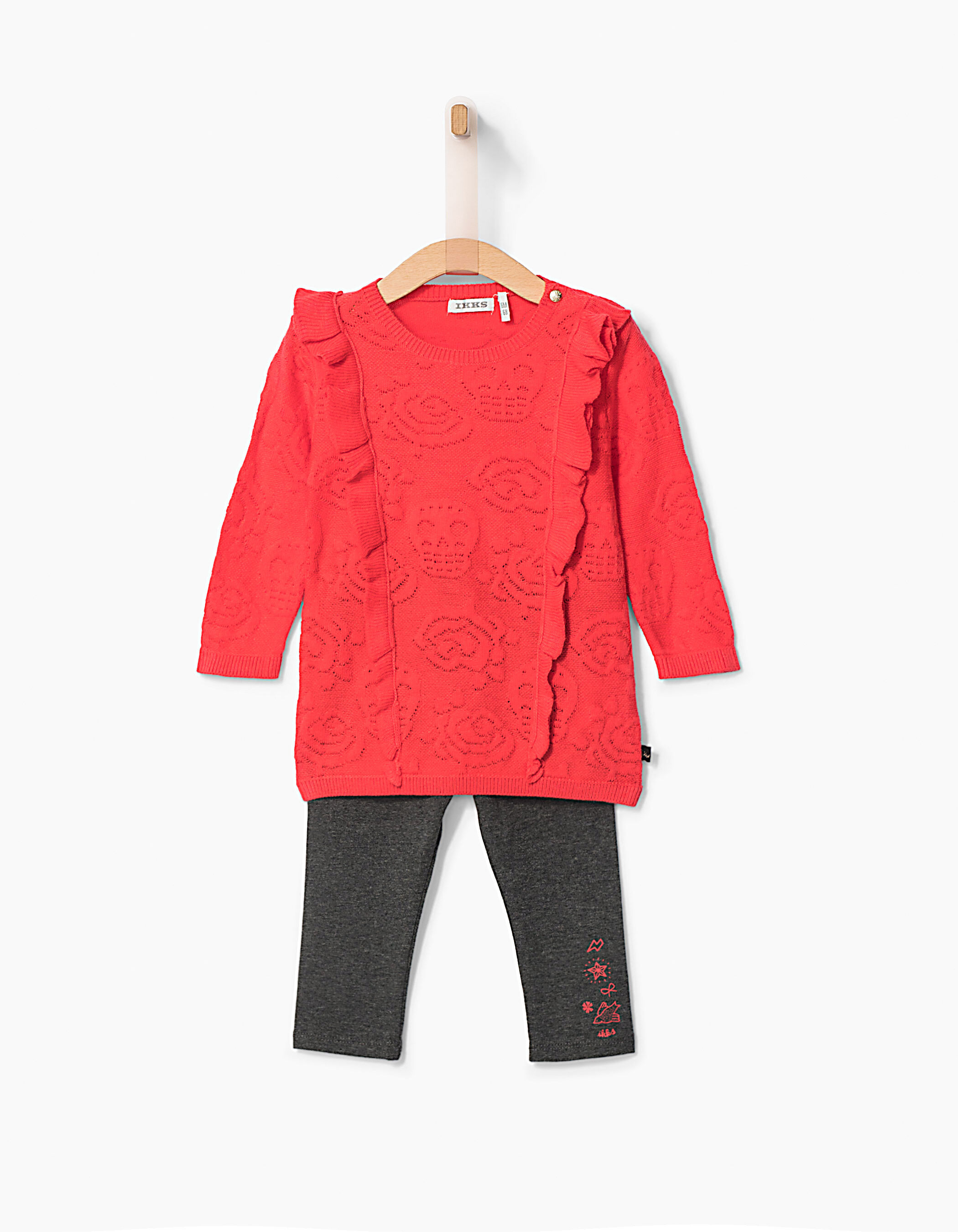 Ensemble 2 en 1 robe et leggings bebe fille IKKS