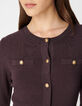 Robe bordeaux tricot boutonn&eacute;e Femme-5