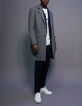 Men’s charcoal semi-plain coat-5