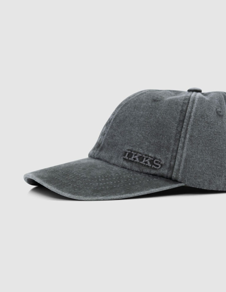 Gorra vaquera azul gris bordado logo hombre-5