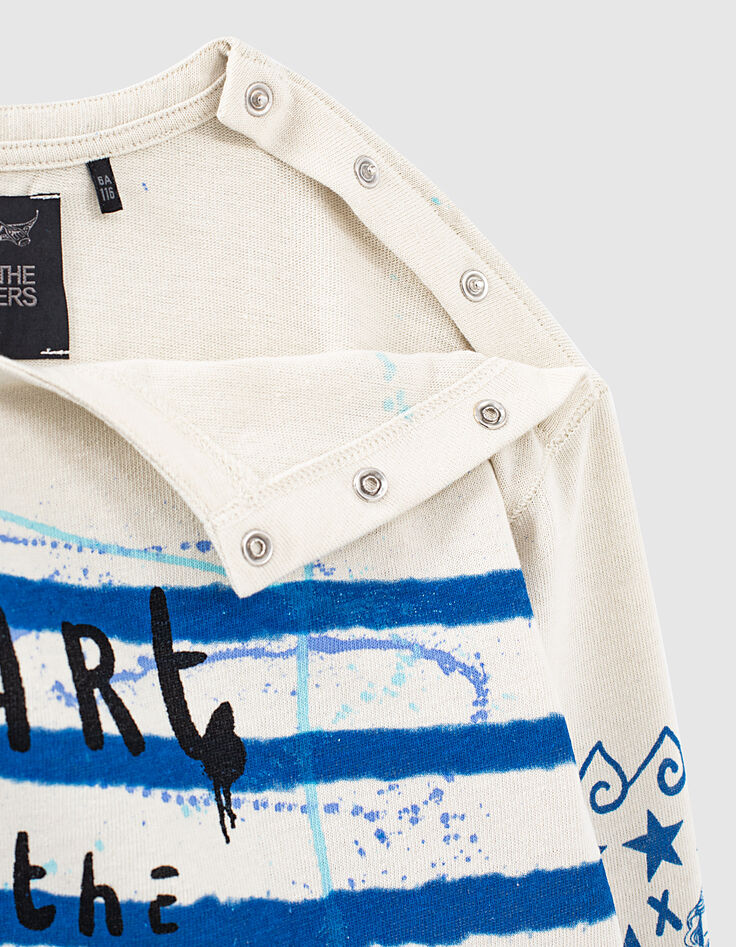 IKKS x JISBAR ecru striped sailor T-shirt-4