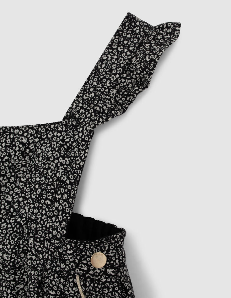 Conjunto vestido negro estampado y body bebé niña-6