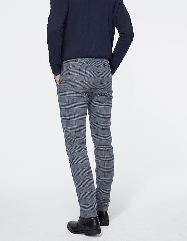Men’s slate grey Prince of Wales check trousers-3