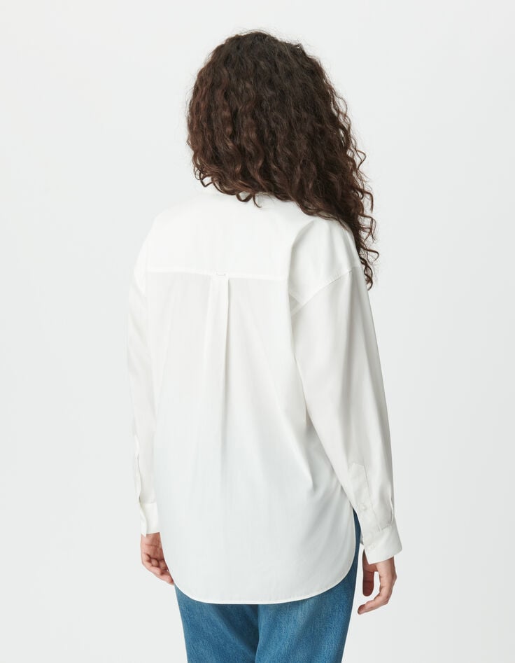 Weißes Oversize-Damen-Langarmhemd-3 Weißes Oversize-Damen-Langarmhemd-3