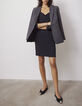 Vestido negro escote cuadrado mangas 3/4 mujer-6