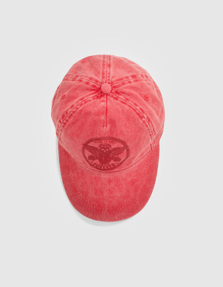 Boys’ red winged rider print cap-3