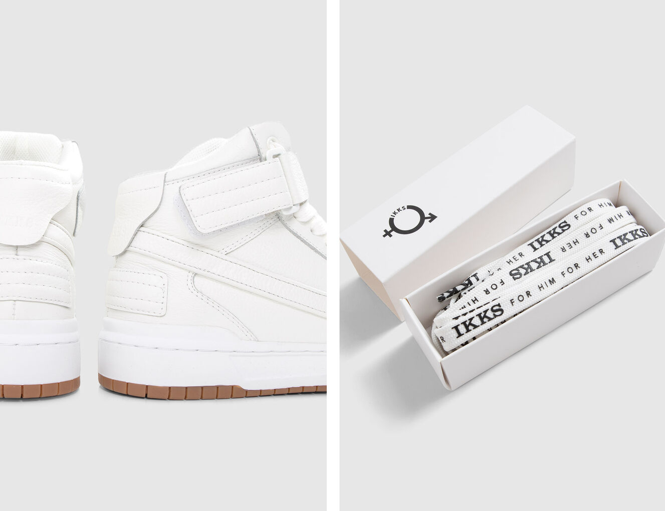 Gender Free-Sneakers blanches cuir Mixte - IKKS-4