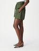 Khaki Shorts mit hoher Taille Damen-4