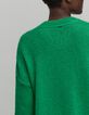 Jersey oversize pretejido verde de mujer-5
