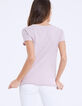 Tee-shirt col V coton message "Only Star" femme-3