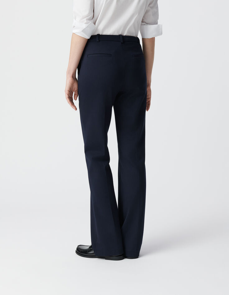 Marine geklede flare broek milanotricot Dames-8